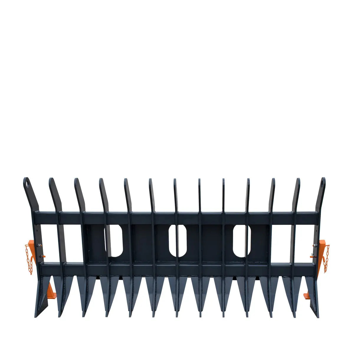 72" Skid Steer Root Debris Rake Attachment, Universal Mount, 6" Tine Spacing, 30-50 HP Skid Steers, TMG-SDR72