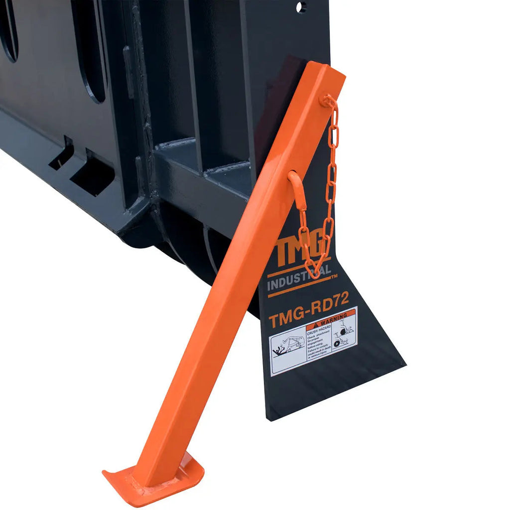 72" Skid Steer Root Debris Rake Attachment, Universal Mount, 6" Tine Spacing, 30-50 HP Skid Steers, TMG-SDR72