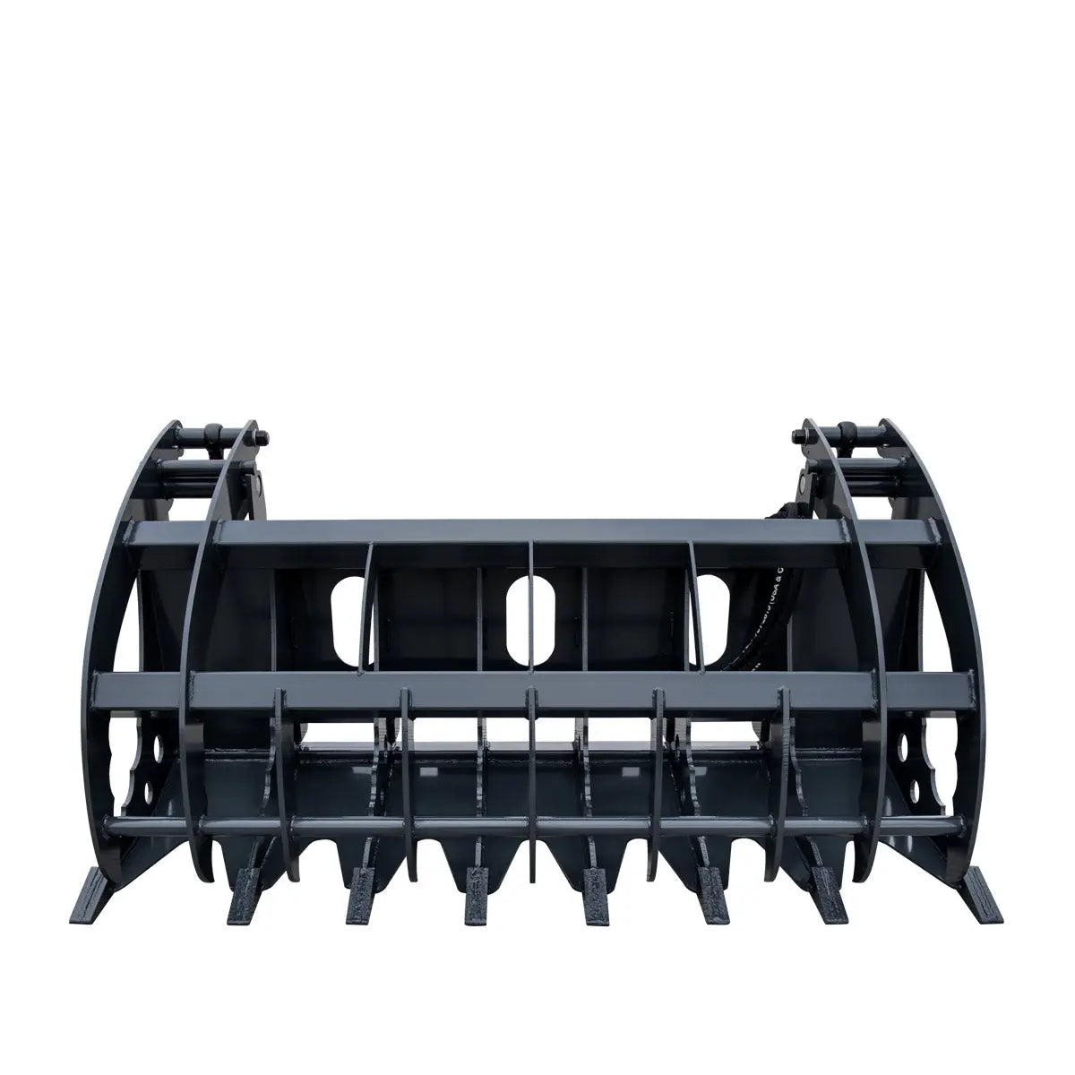 72" Skid Steer Root Rake Clamshell Grapple, Universal Mount, 54" Jaw Opening, 3000 lb Weight Capacity, TMG-SRR75