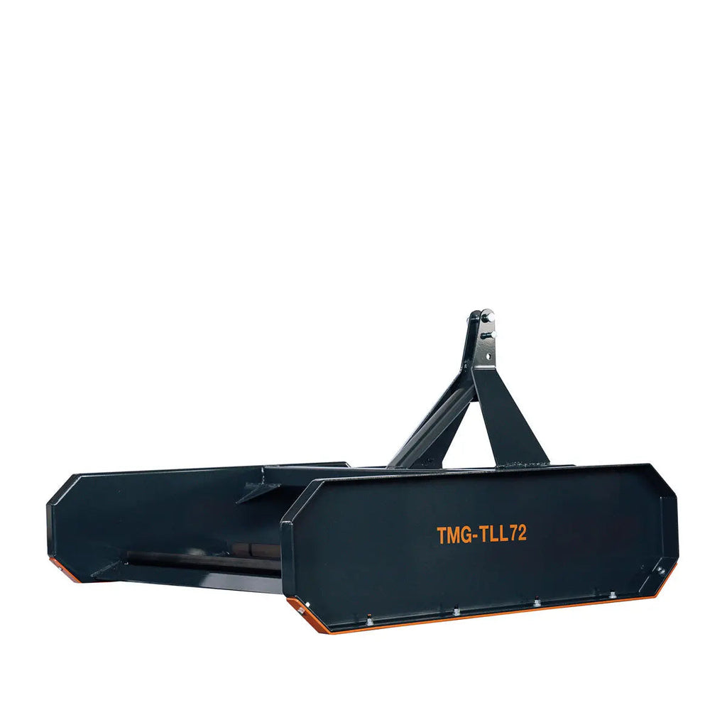 72" Tractor Land Leveler, 3-Point Hitch, 70" Grading Width, Adjustable Depth, Double Edge Blades, Category 1 & 2, TMG-TLL72