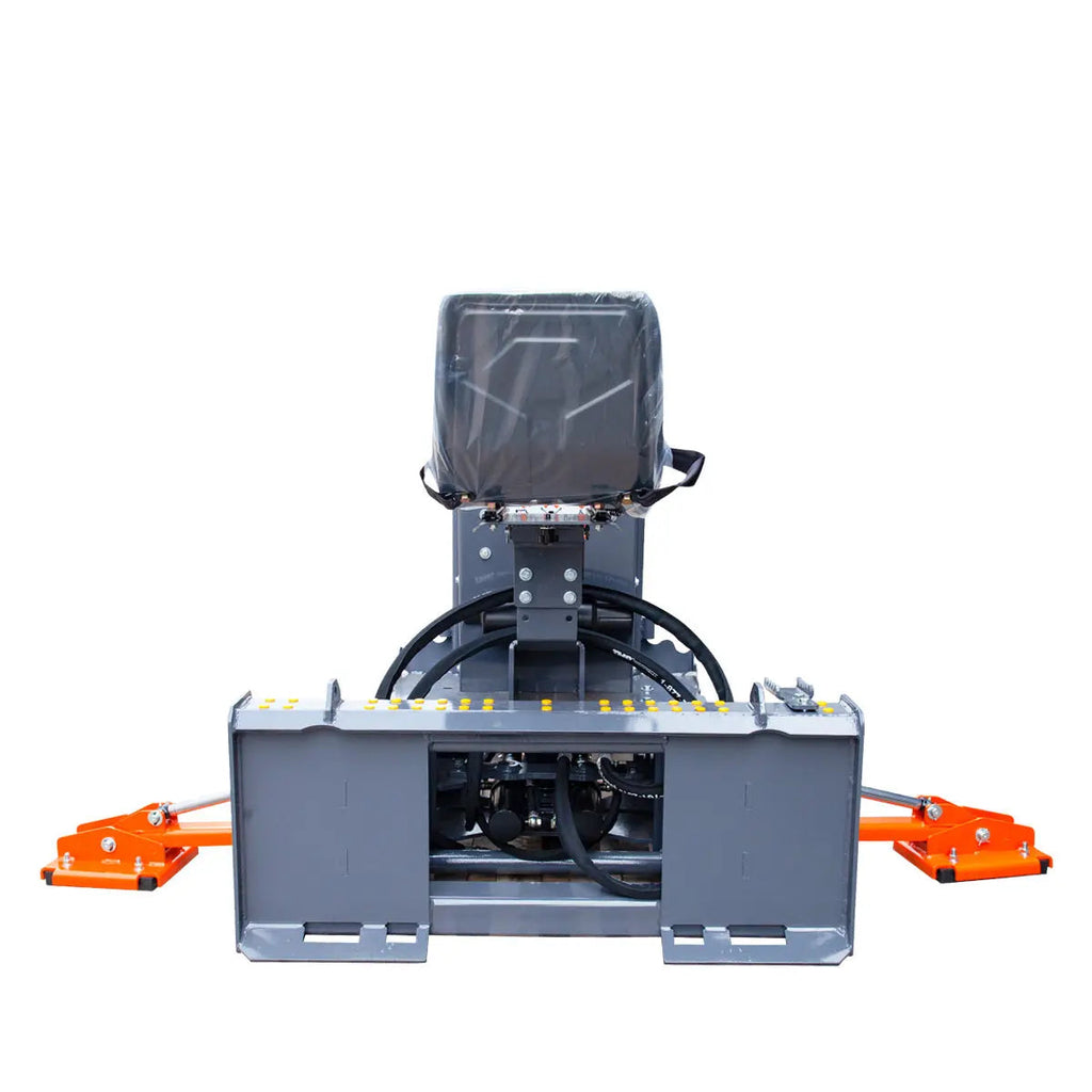 8-ft Skid Steer Swing Backhoe Attachment, 30-60 HP Skid Steers, Italian Hydraulic Control Valves, 12" Bucket, TMG-SBH55