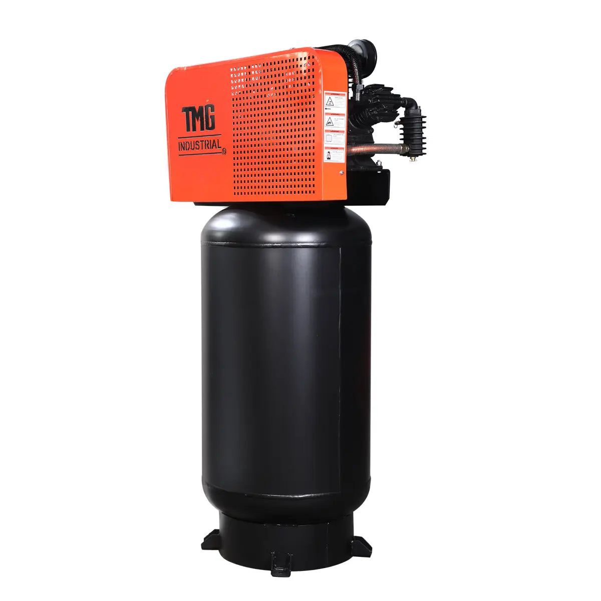 80 Gallon 7.5 HP Stationary Electric Air Compressor, 6 Min Fill Time, 230V Induction Motor, ASME Vertical Tank, TMG-ACE80