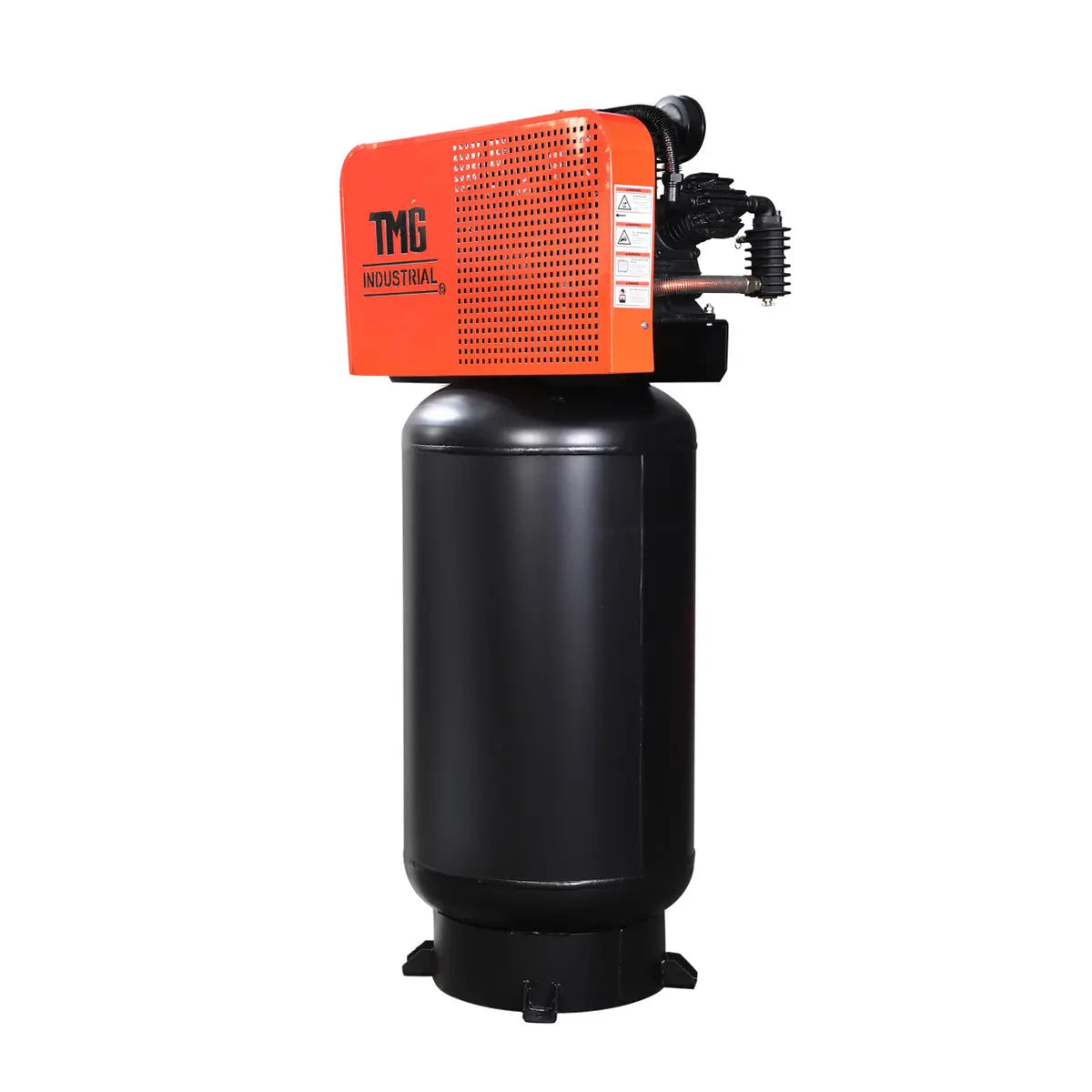 80 Gallon 7.5 HP Stationary Electric Air Compressor, 6 Min Fill Time, 230V Induction Motor, Vertical Tank, TMG-ACE85