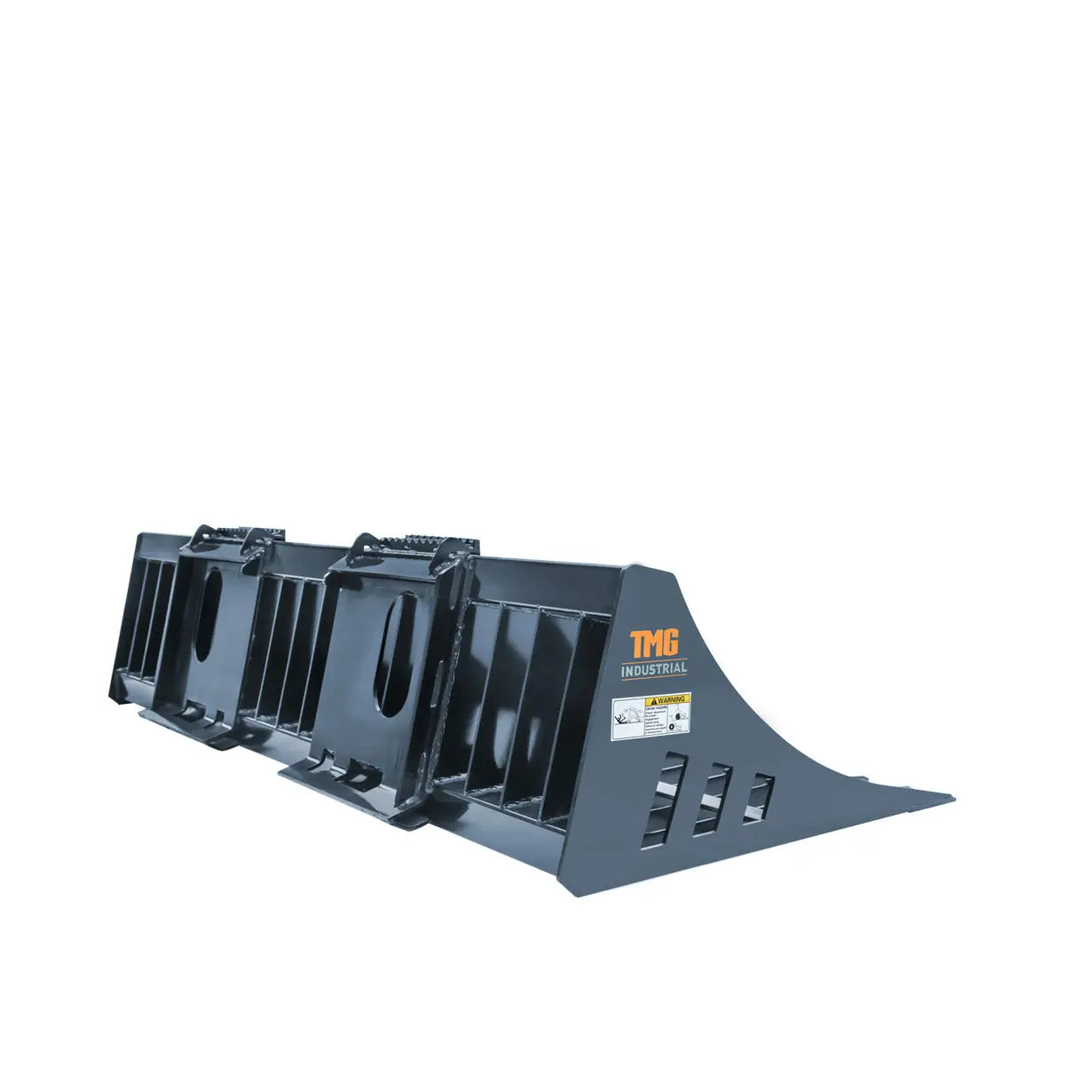 84" Skid Steer Rock Skeleton Bucket Attachment, Solid Steel, Universal Mount, 4" Tine Spacing, 45-70 HP, TMG-SB84