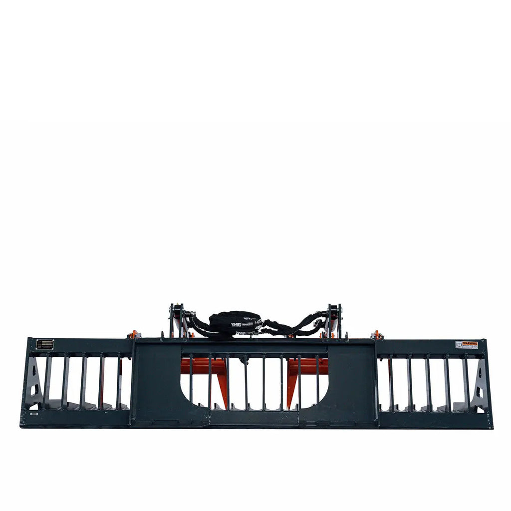84" Skid Steer Skeleton Grapple Attachment, Universal Mount, 34" Arm Opening, 3" Tine Spacing, 2600 lb Weight Capacity, TMG-SG85