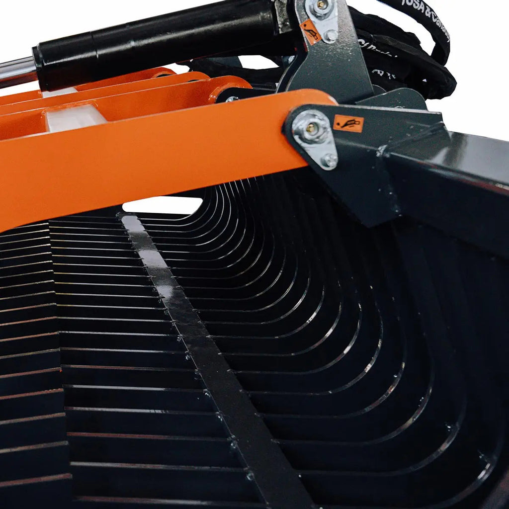 84" Skid Steer Skeleton Grapple Attachment, Universal Mount, 34" Arm Opening, 3" Tine Spacing, 2600 lb Weight Capacity, TMG-SG85