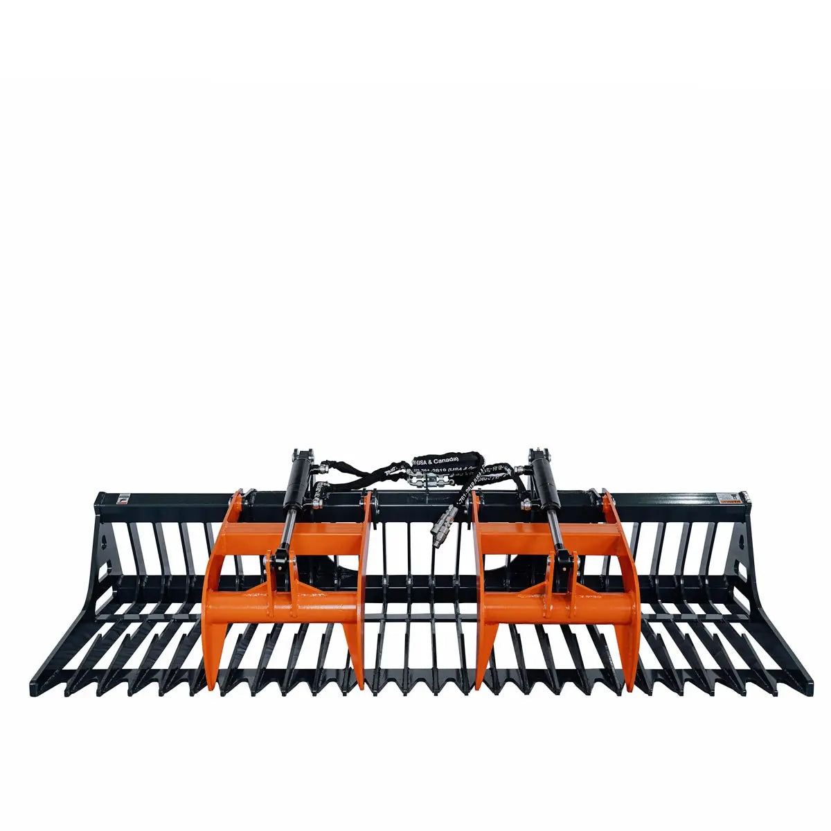 84" Skid Steer Skeleton Grapple Attachment, Universal Mount, 34" Arm Opening, 3" Tine Spacing, 2600 lb Weight Capacity, TMG-SG85