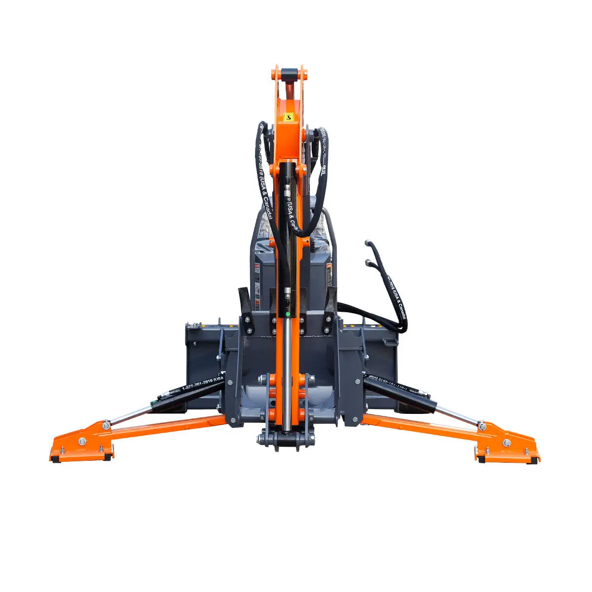 9-ft Skid Steer Swing Backhoe Attachment, 180° Boom Swing and Bucket Rotation, 15" Bucket, TMG-SBH60