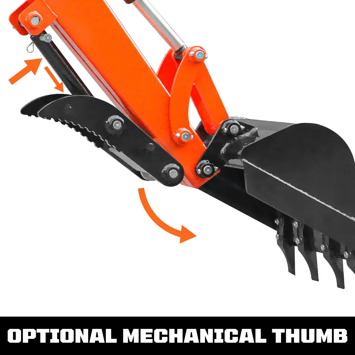9-ft Tractor Swing Backhoe Attachment, Category 1 & 2, 180° Boom and Bucket Rotation, 15" Bucket Included, TMG-TBH90