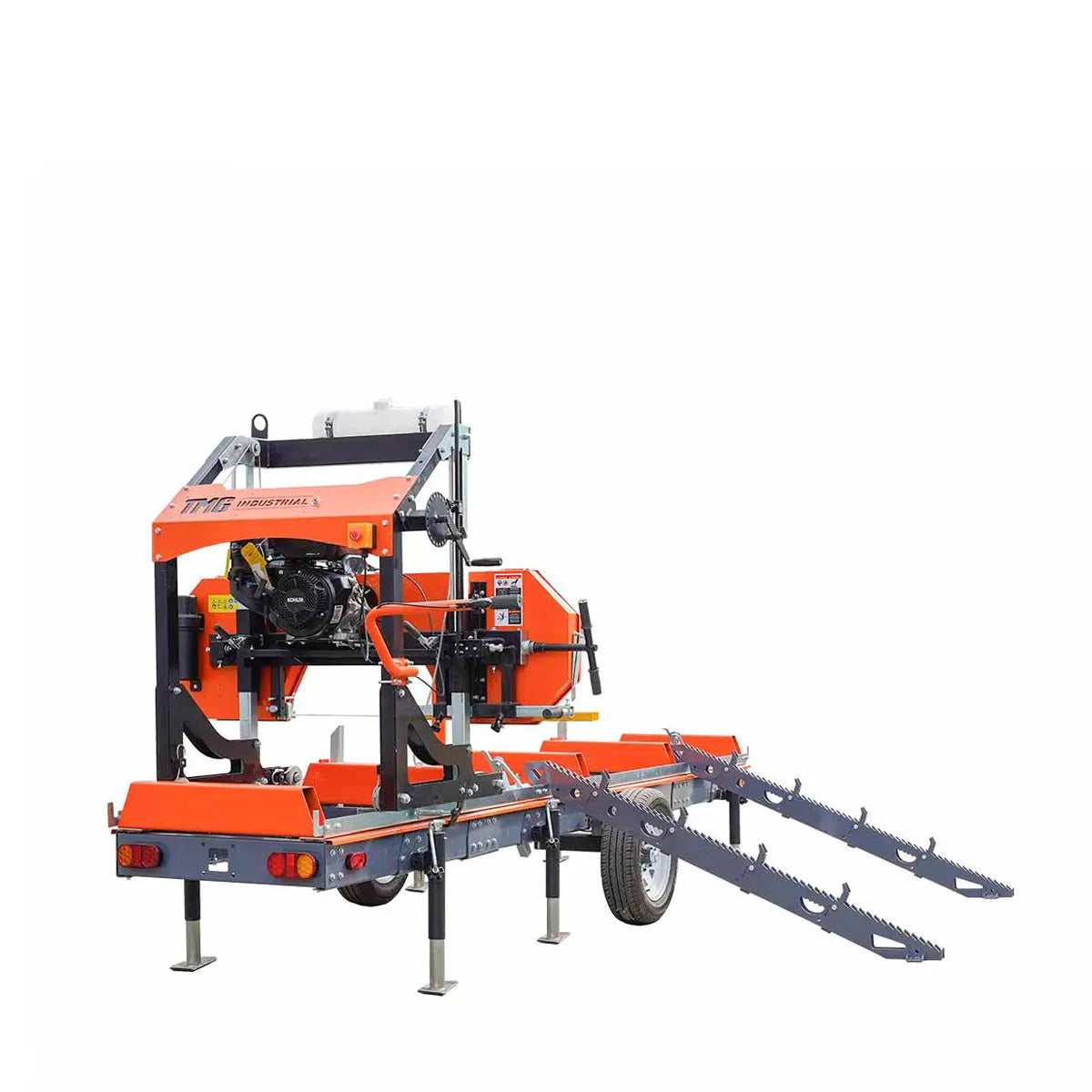 Log Loading Ramp Kit for Sawmill Trailer PSM27, Mast/Boom, 70" Ramp Length, 3800-lb Load Capacity, TMG-PSM27-Lramp