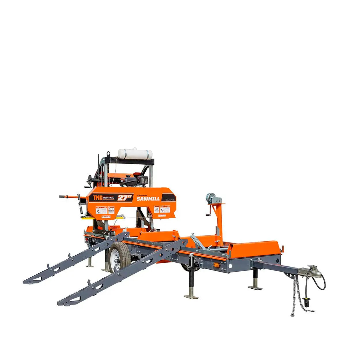 Log Loading Ramp Kit for Sawmill Trailer PSM27, Mast/Boom, 70" Ramp Length, 3800-lb Load Capacity, TMG-PSM27-Lramp