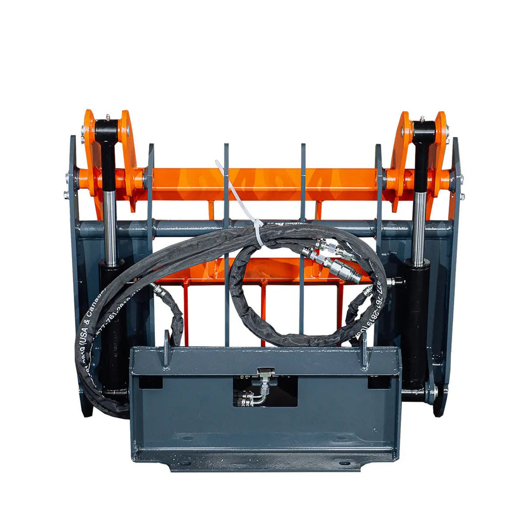 Mini Skid Steer Root Rake Grapple, 35" Working Width, 2200-lb Capacity, Toro Style Mount Plate, TMG-SRG35