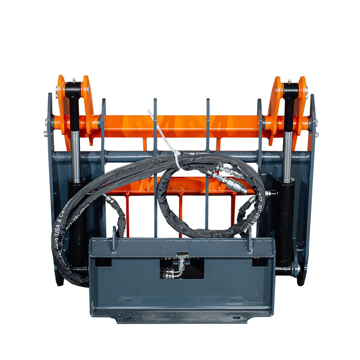 Mini Skid Steer Root Rake Grapple, 35" Working Width, 2200-lb Capacity, Toro Style Mount Plate, TMG-SRG35