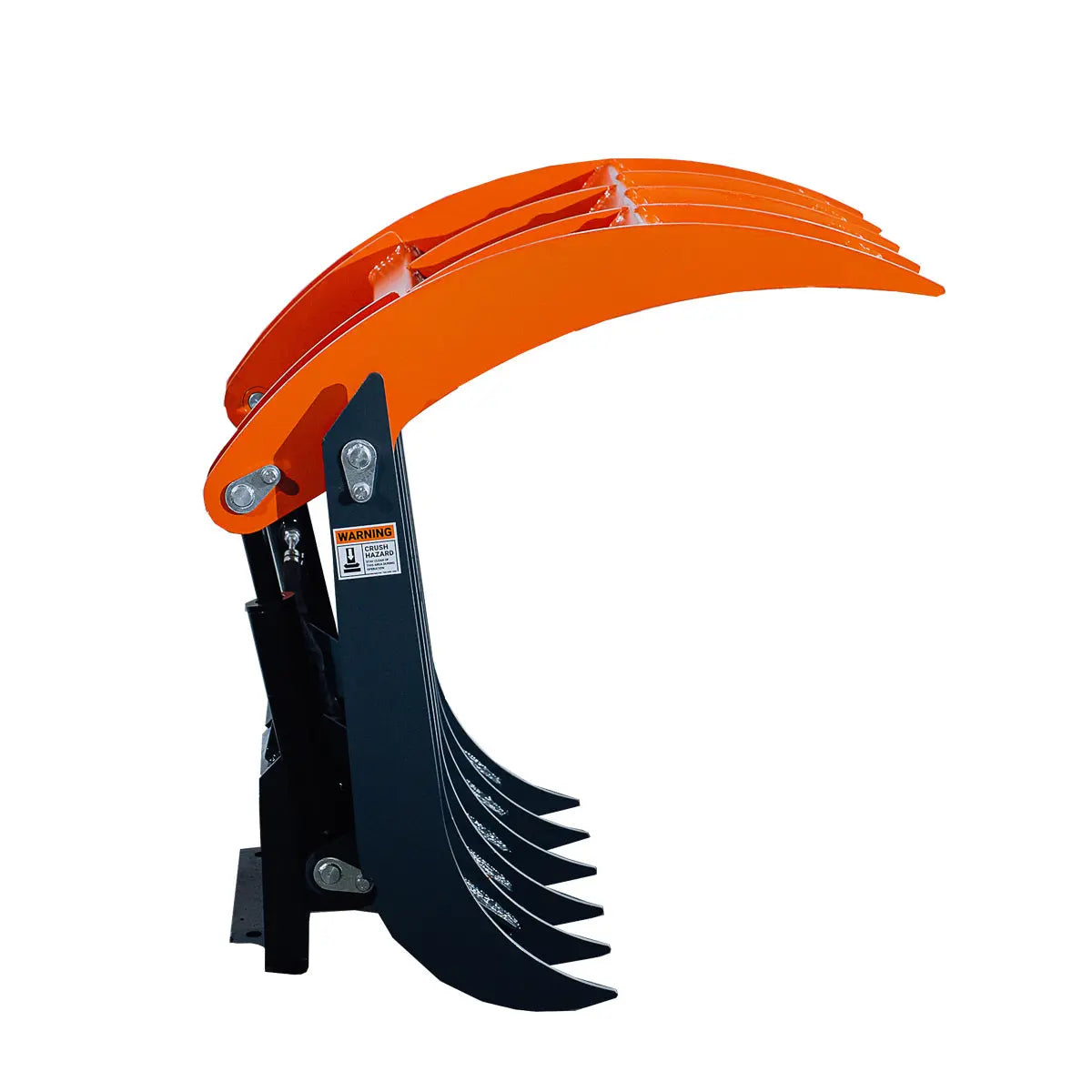 Mini Skid Steer Root Rake Grapple, 35" Working Width, 2200-lb Capacity, Toro Style Mount Plate, TMG-SRG35