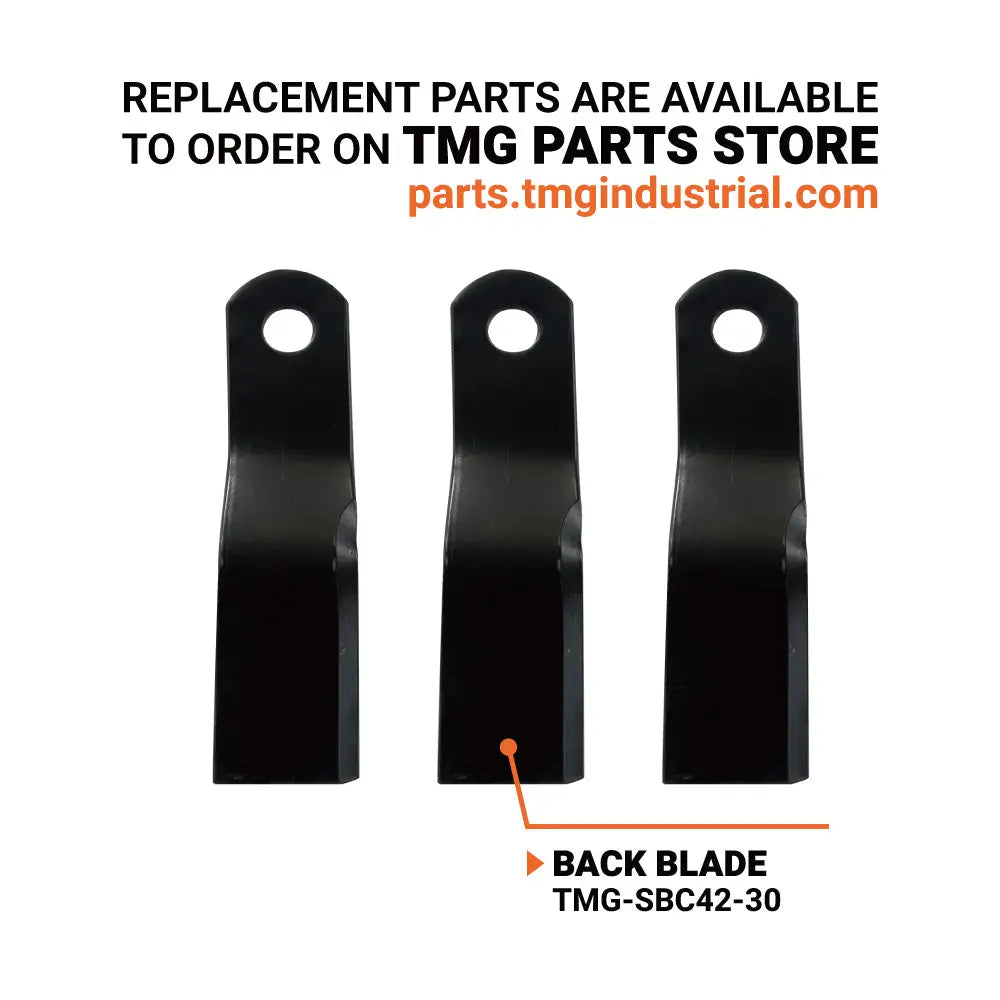 Mini Skid Steer Rotary Brush Cutter, 42" Cut Width, 2-½" Capacity, Hydraulic Motor, Toro Style Mount Plate,TMG-SBC42