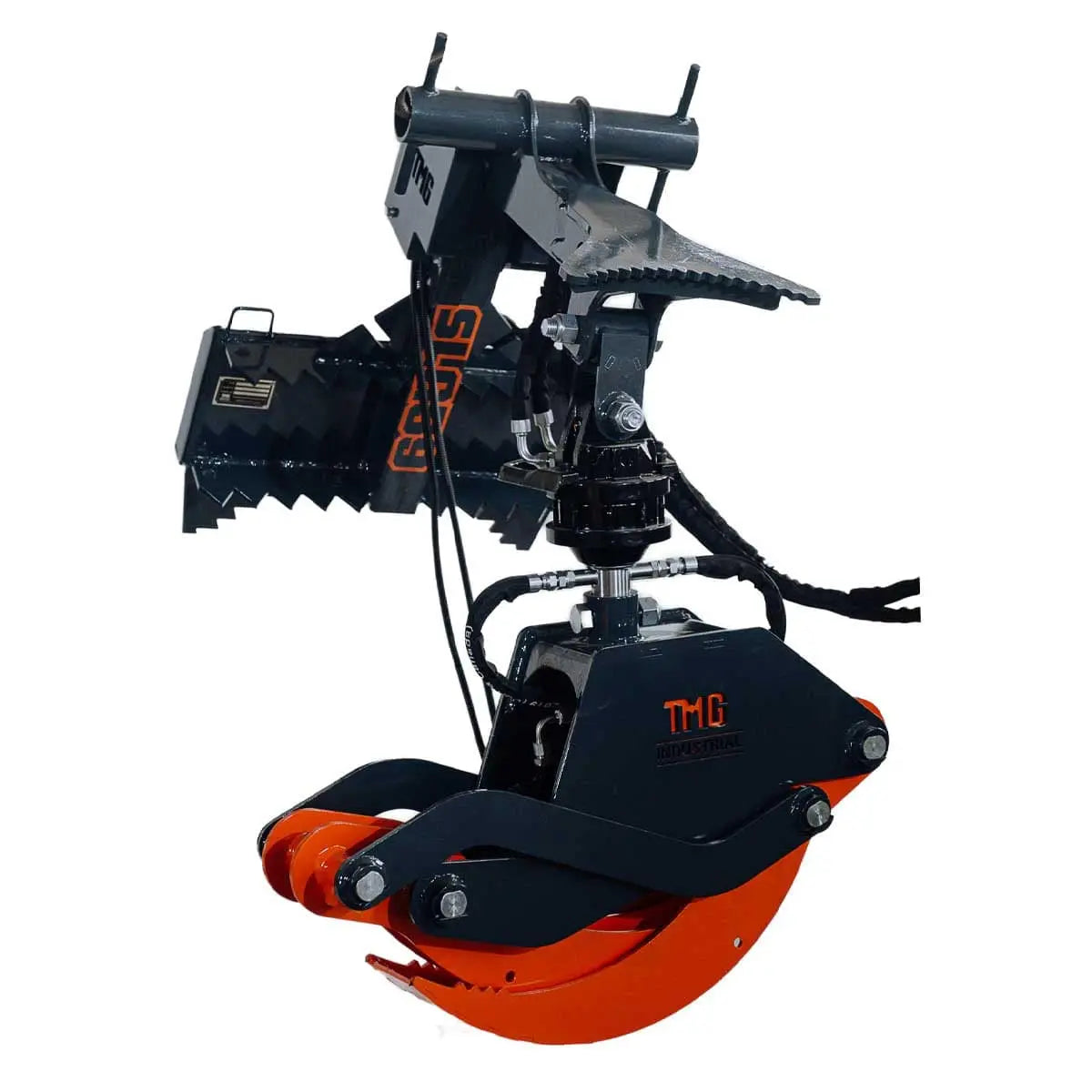 Mini Skid Steer Rotating Grapple, Toro Style Mount, 59" Grapple Opening, 1500 LB Lifting Capacity, 1.5-Ton Power Rotation, TMG-SLG59