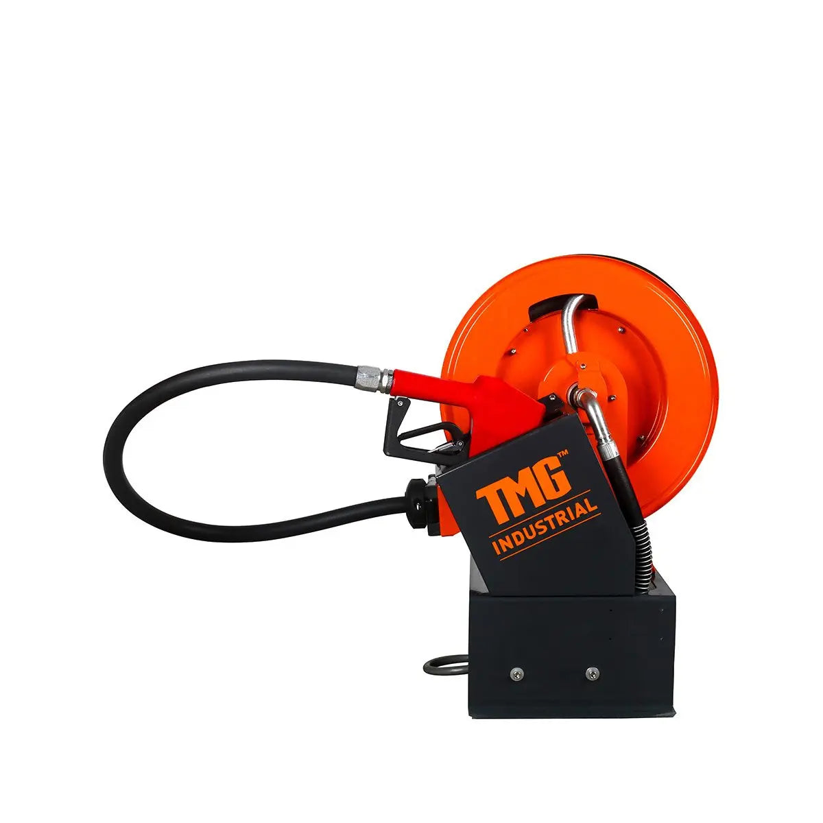 Portable Diesel Transfer Pump w/49’ Hose Reel, Auto Shut Off, DC 12-Volt, 15 GPM, TMG-DFP10