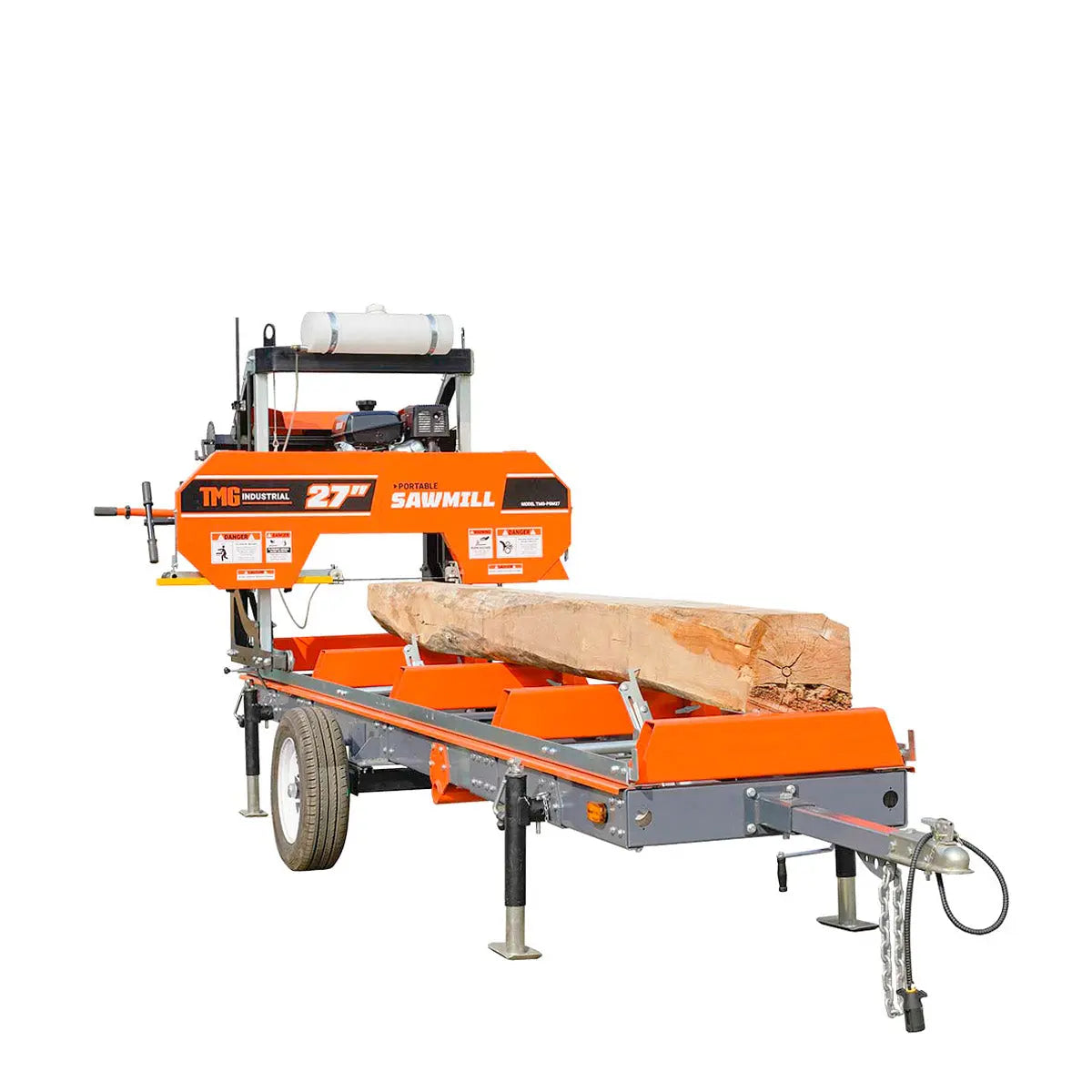 Primary Sub-Frame for Sawmill Trailer PSM27, 4400-lb Capacity, Leveling Jacks, Anti-Tipping Rail Guard, TMG-PSM27-Sframe