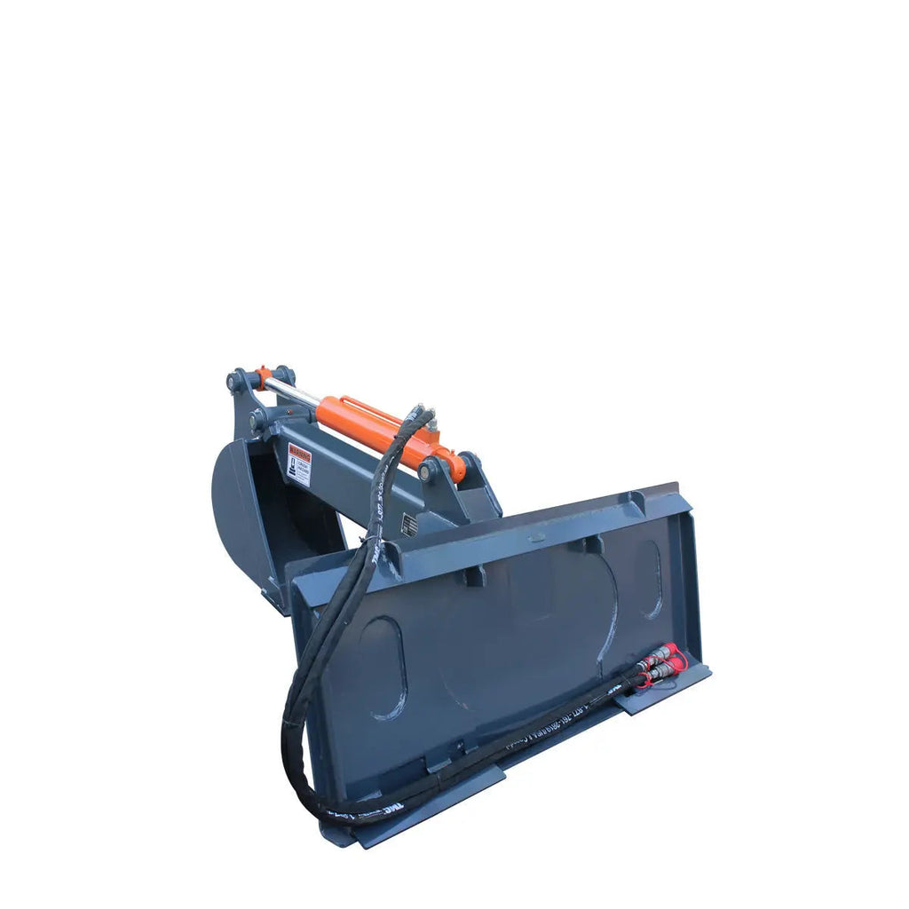 Skid Steer Backhoe Attachment, 12" Bucket Included, 30-60 HP Carriers, 59" Digging Depth, TMG-SBH45