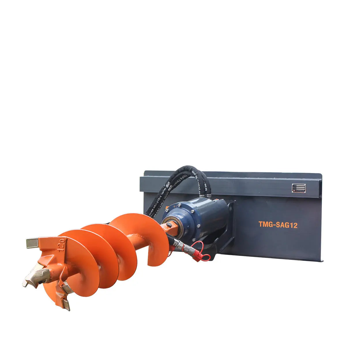 Skid Steer Post Hole Auger Drive Attachment, 12" Diameter Auger, 48" Drilling Depth, Standard Flow, TMG-SAG12(Discontinued – No Longer Available)