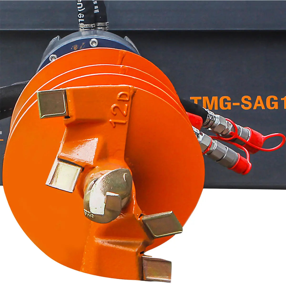 Skid Steer Post Hole Auger Drive Attachment, 12" Diameter Auger, 48" Drilling Depth, Standard Flow, TMG-SAG12(Discontinued – No Longer Available)