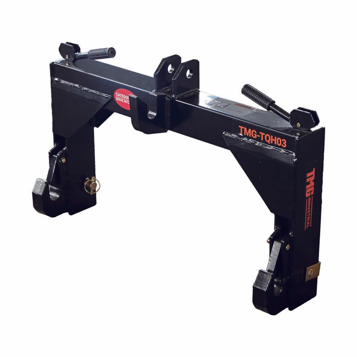 Tractor 3-Point Quick Hitch, 3600 Lb Capacity, CAT 2 Hook-Up, 90 HP Tractor, ASAE Specifications, TMG-TQH03