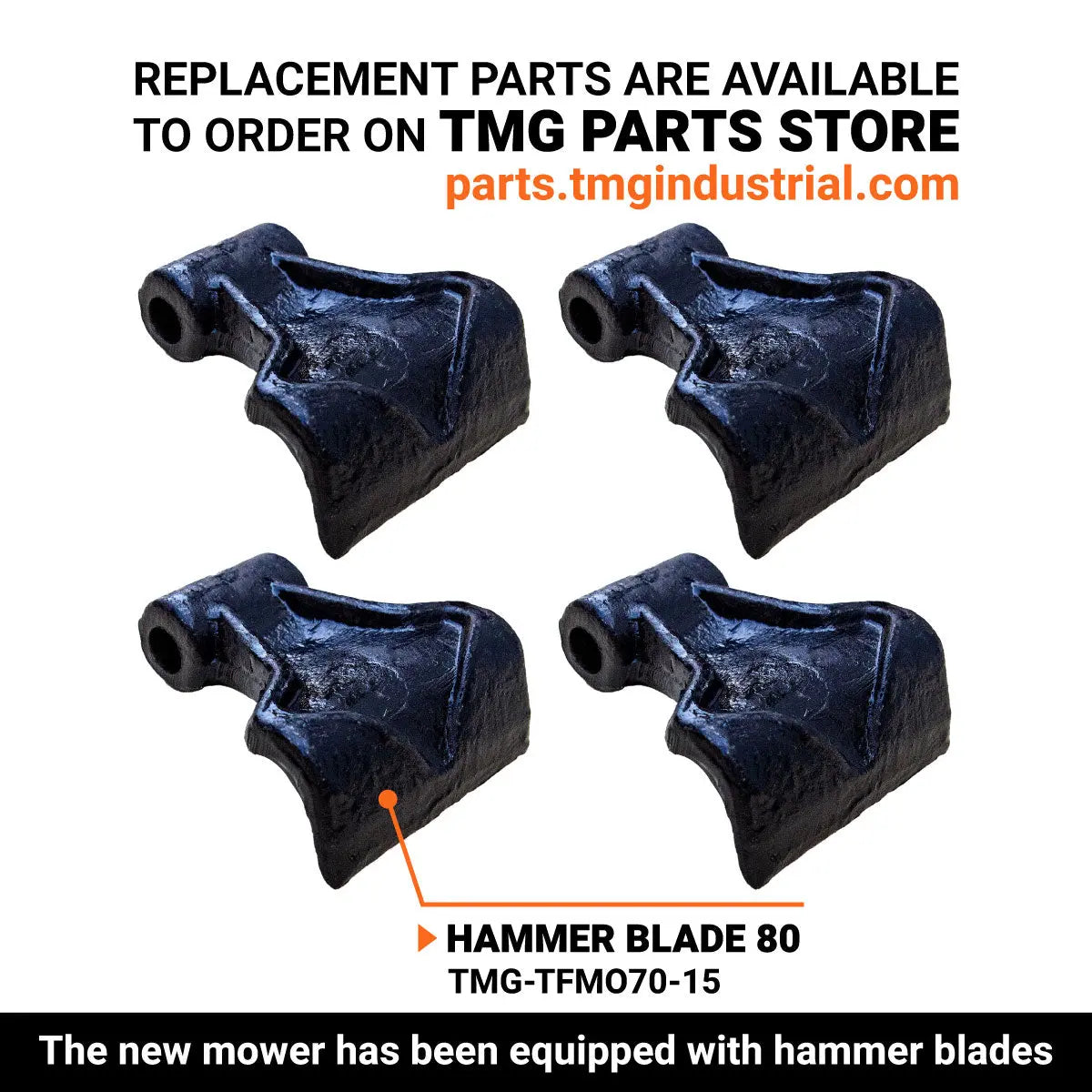 70" Ditch Bank Flail Mower, Offset Verge & Slope Cutter for Tractors 30-60 HP TMG-TFMO70